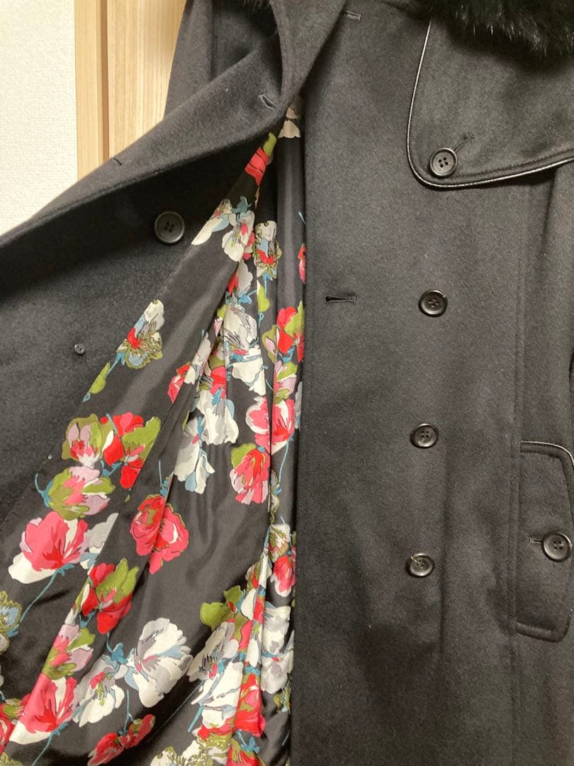 限定価格❗️フォックスファー付　カシミアロングコート