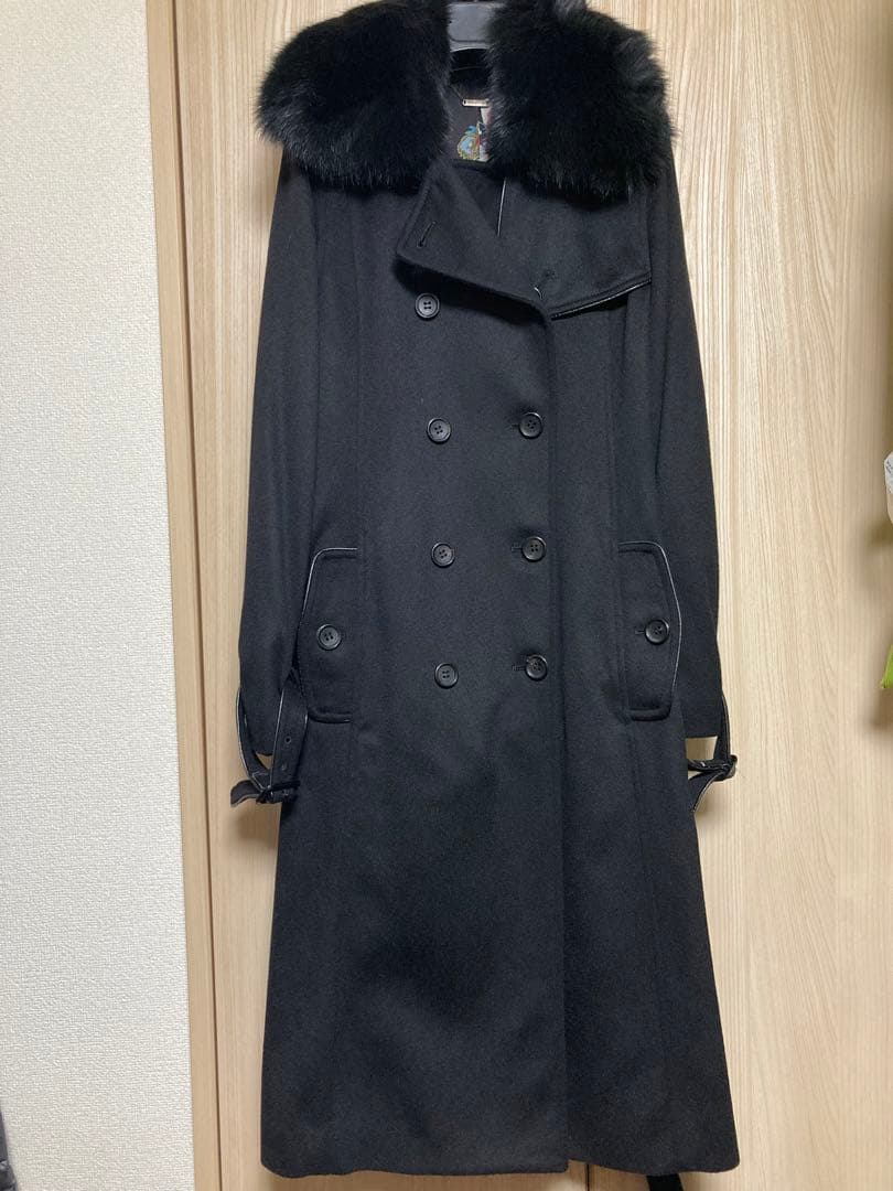 限定価格❗️フォックスファー付　カシミアロングコート