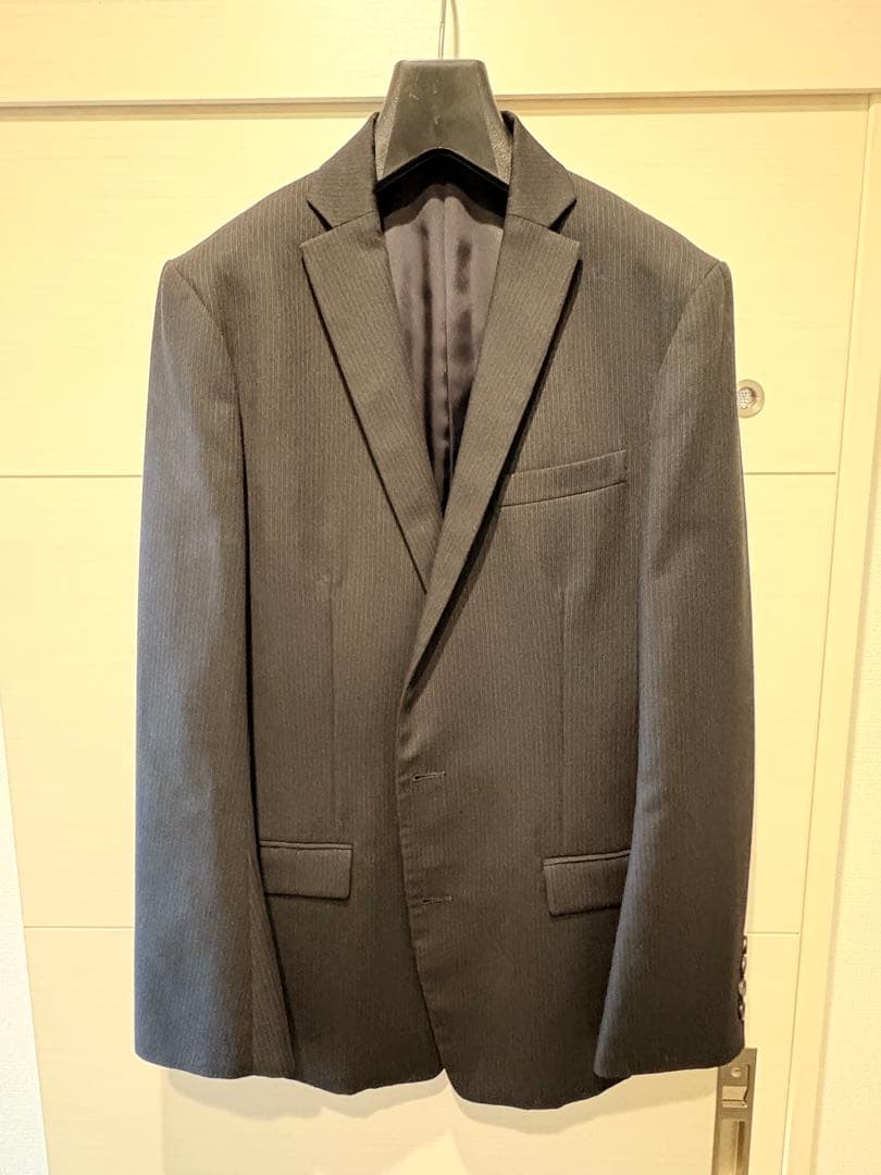 ato スーツ　セットアップ　ブラック　ストライプ　46サイズ