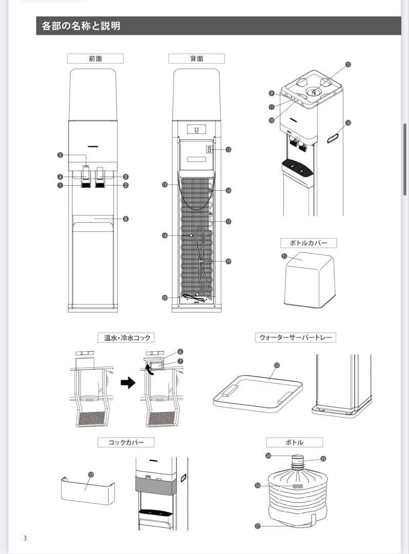 美品amadana アマダナウォーターサーバー　HC98L-WD AM2