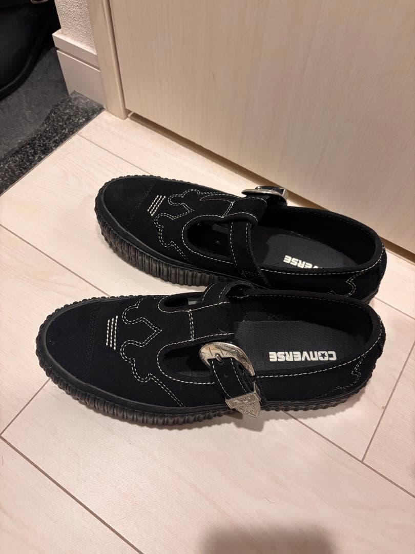 コンバース　LIFTD RIBTAPE T-STRAP WT OX BLACK