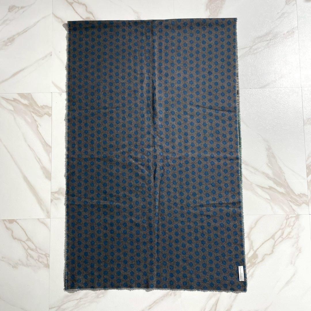 極美品 ピエールルイマシア 大判マフラー 総柄 チェック 豹柄 Pierre