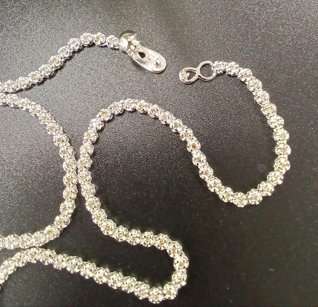 シルバー925 テニス チェーンネックレス 45cm