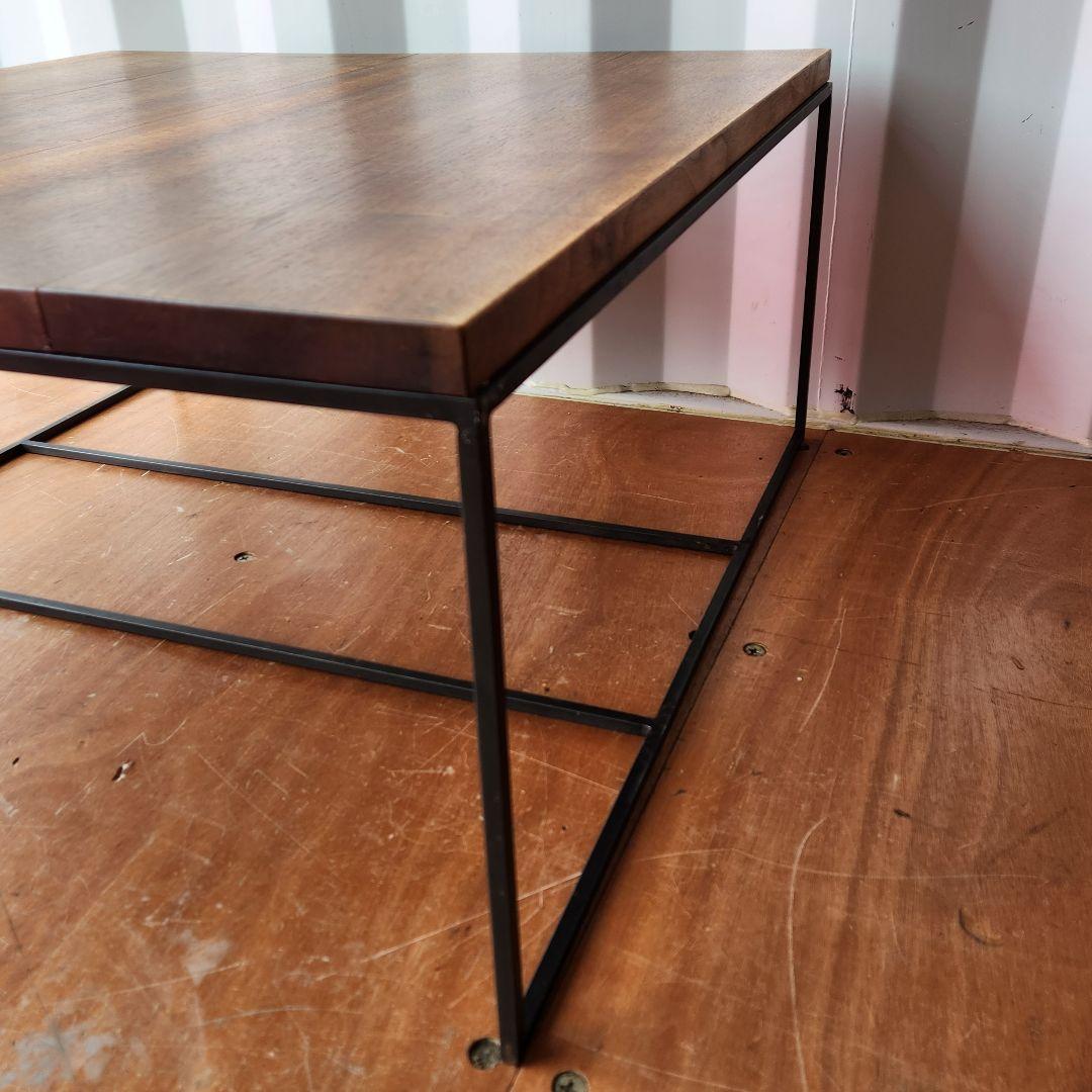 オーダー家具　無垢材　アイアン　ローテーブル　センターテーブル　75cm