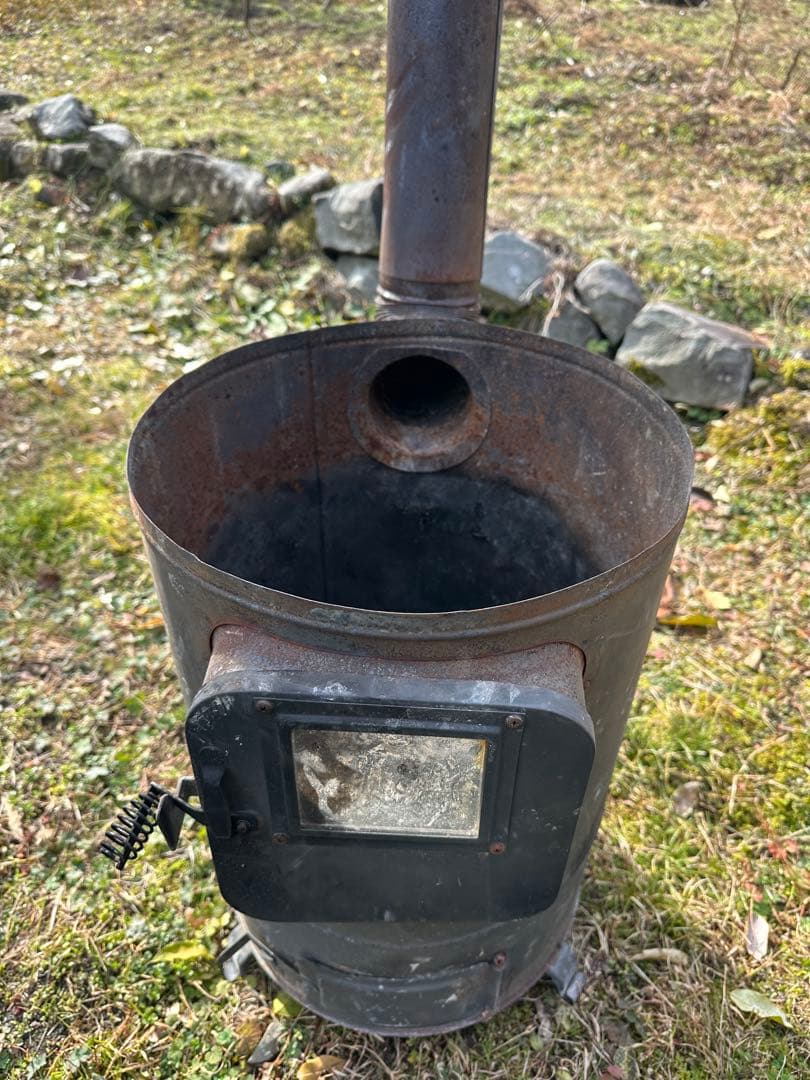 【薪ストーブ】グリル付き ブラック