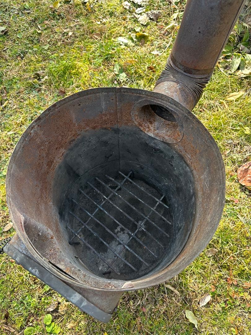 【薪ストーブ】グリル付き ブラック