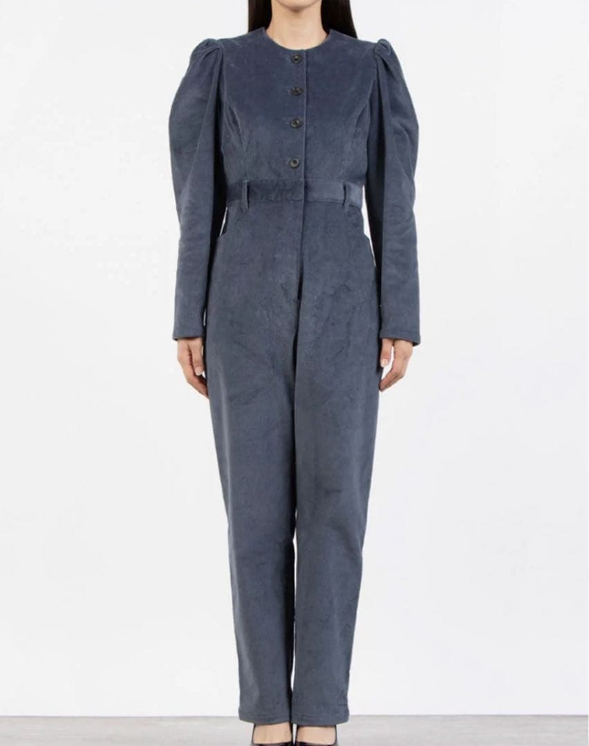 【新品タグ付】CLANEクラネCORDUROY JUMPSUIT ブルーサイズ２