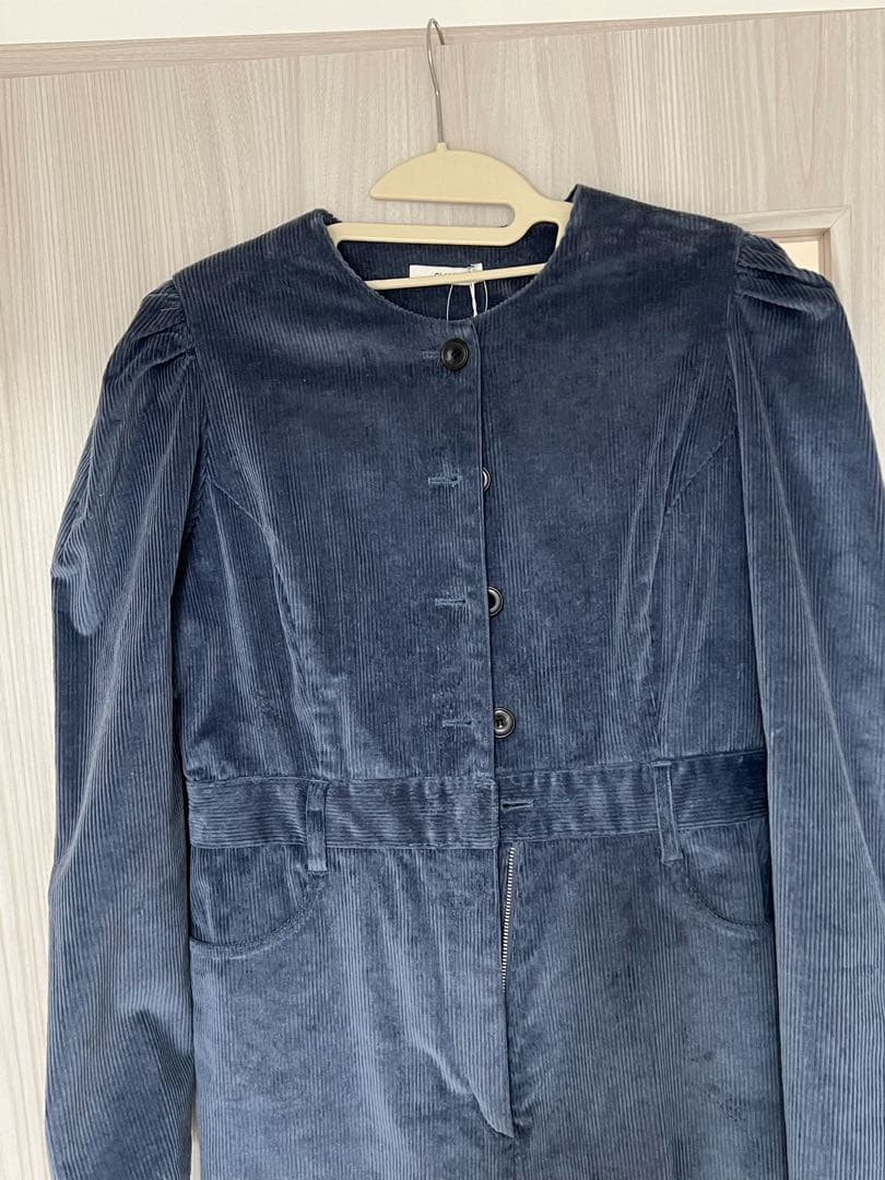 【新品タグ付】CLANEクラネCORDUROY JUMPSUIT ブルーサイズ２