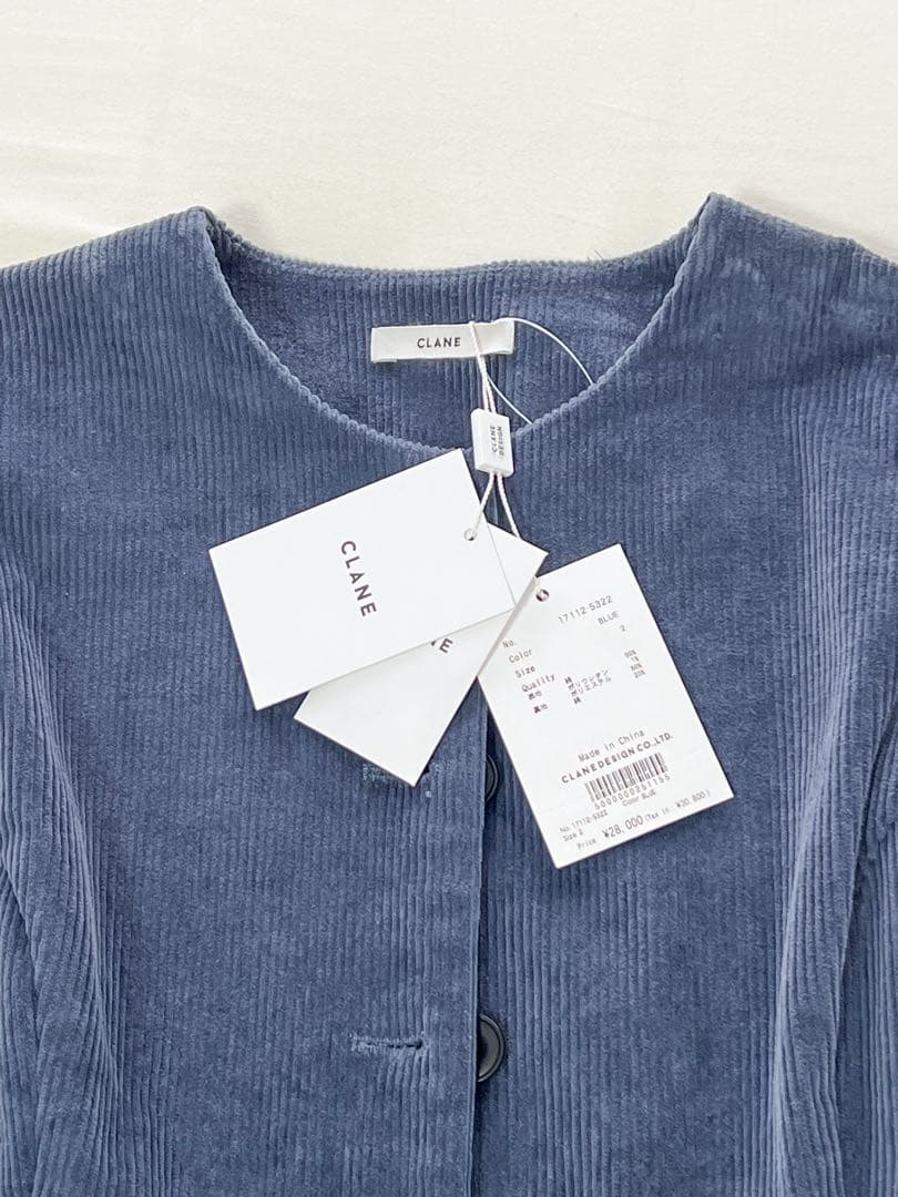 【新品タグ付】CLANEクラネCORDUROY JUMPSUIT ブルーサイズ２