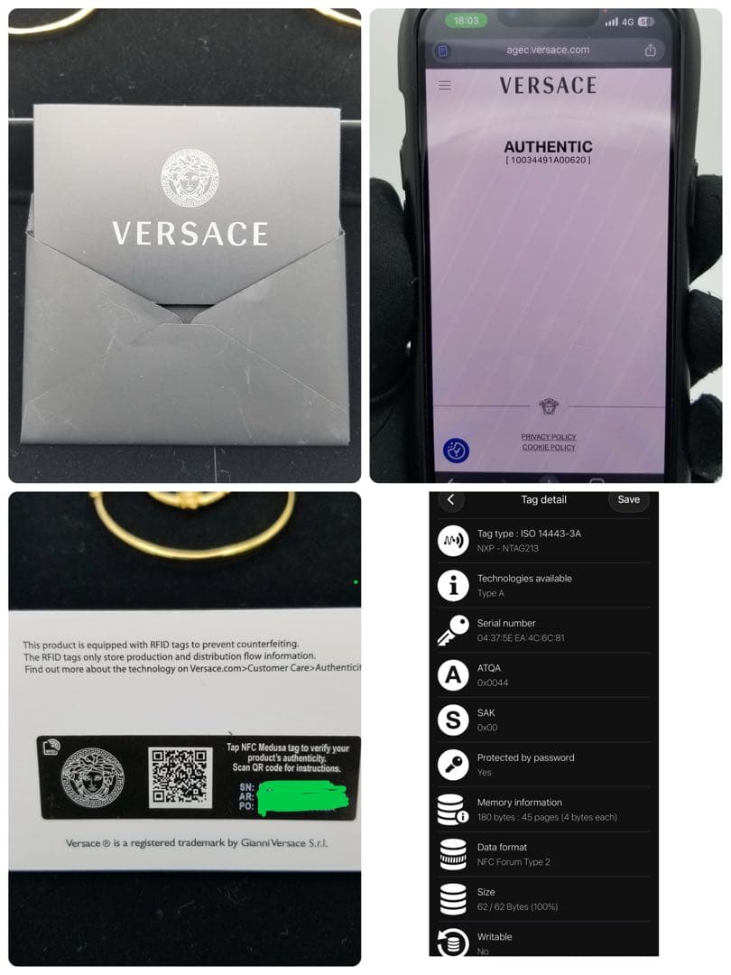 VERSACE ヴェルサーチ メデューサ グレカ フープピアス ゴールド