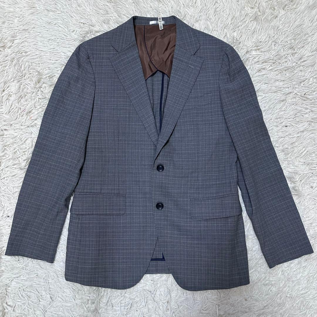 rrrSUIT SELECT FINTES生地 グレー チェック スーツ