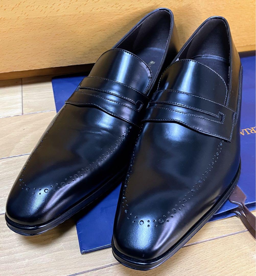 最終値下新品マドラスモデロ牛革ビジネスシューズローファー3E皮革レザー靴26.5