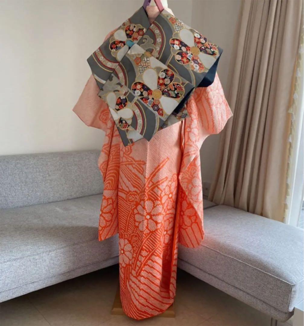 振袖　総絞り　正絹　◼️成人式◼️ 帯揚げカラー変更可❣️