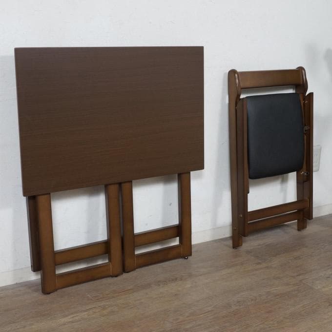 【新品】 折りたたみデスク&チェア セット　シンプル　コンパクト アウトレット