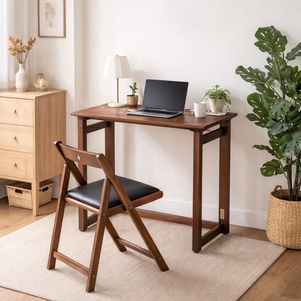 【新品】 折りたたみデスク&チェア セット　シンプル　コンパクト アウトレット