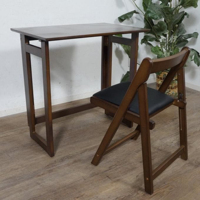 【新品】 折りたたみデスク&チェア セット　シンプル　コンパクト アウトレット