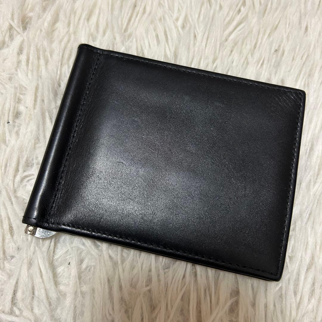 エッティンガー　マネークリップ　レザー　折り財布　ブラック