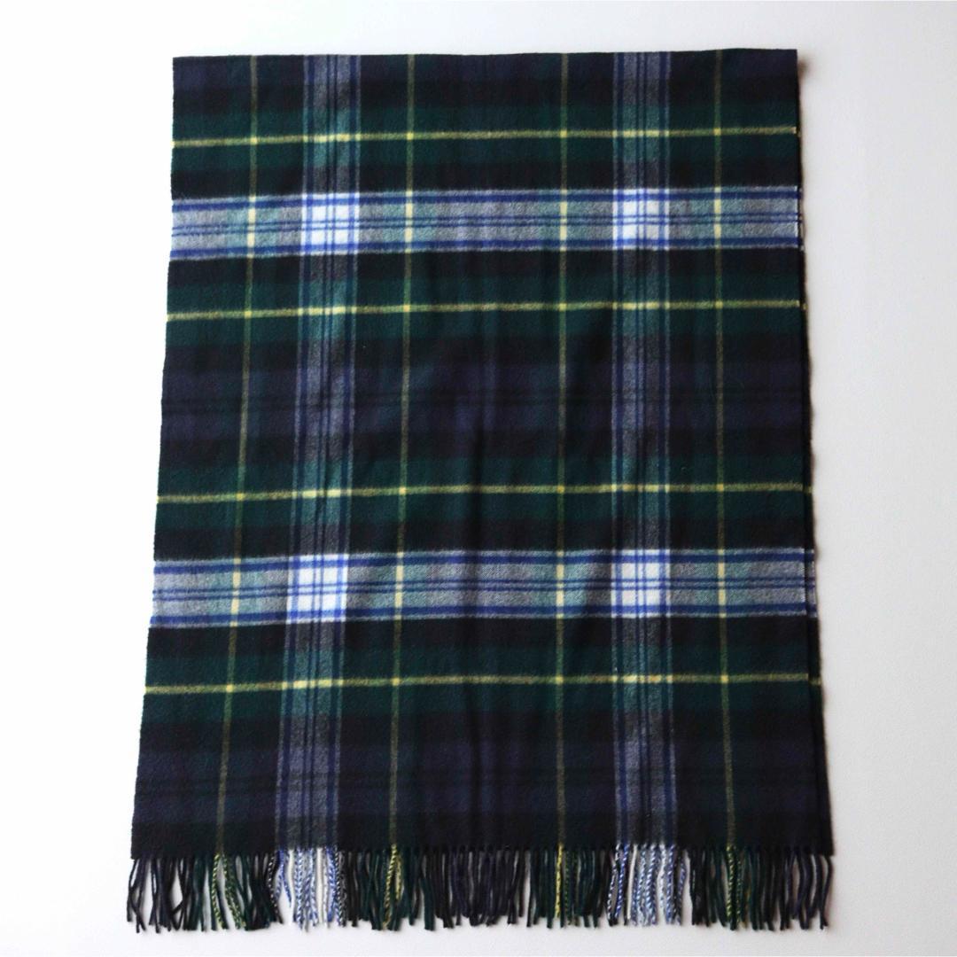 5407 Lilibetジョンストンズ 大判ストール チェック グリーン