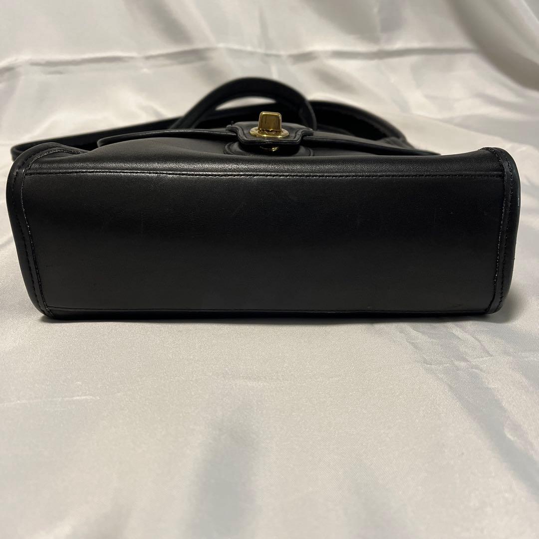 オールドコーチ9038ターンロック黒ショルダーバッグ　ヴィンテージ