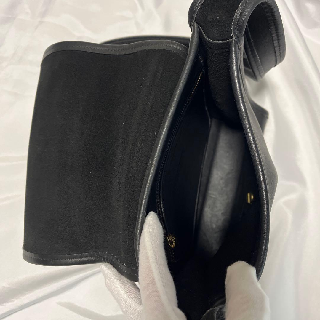 オールドコーチ9038ターンロック黒ショルダーバッグ　ヴィンテージ