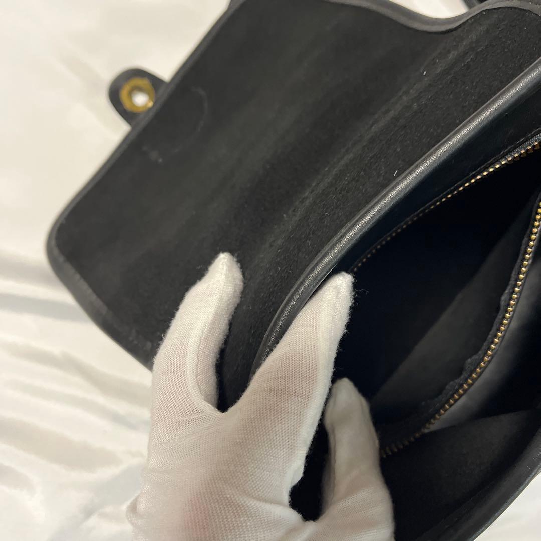 オールドコーチ9038ターンロック黒ショルダーバッグ　ヴィンテージ