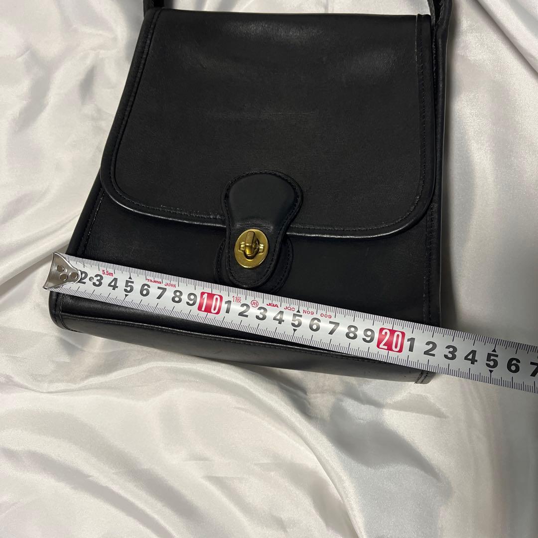 オールドコーチ9038ターンロック黒ショルダーバッグ　ヴィンテージ