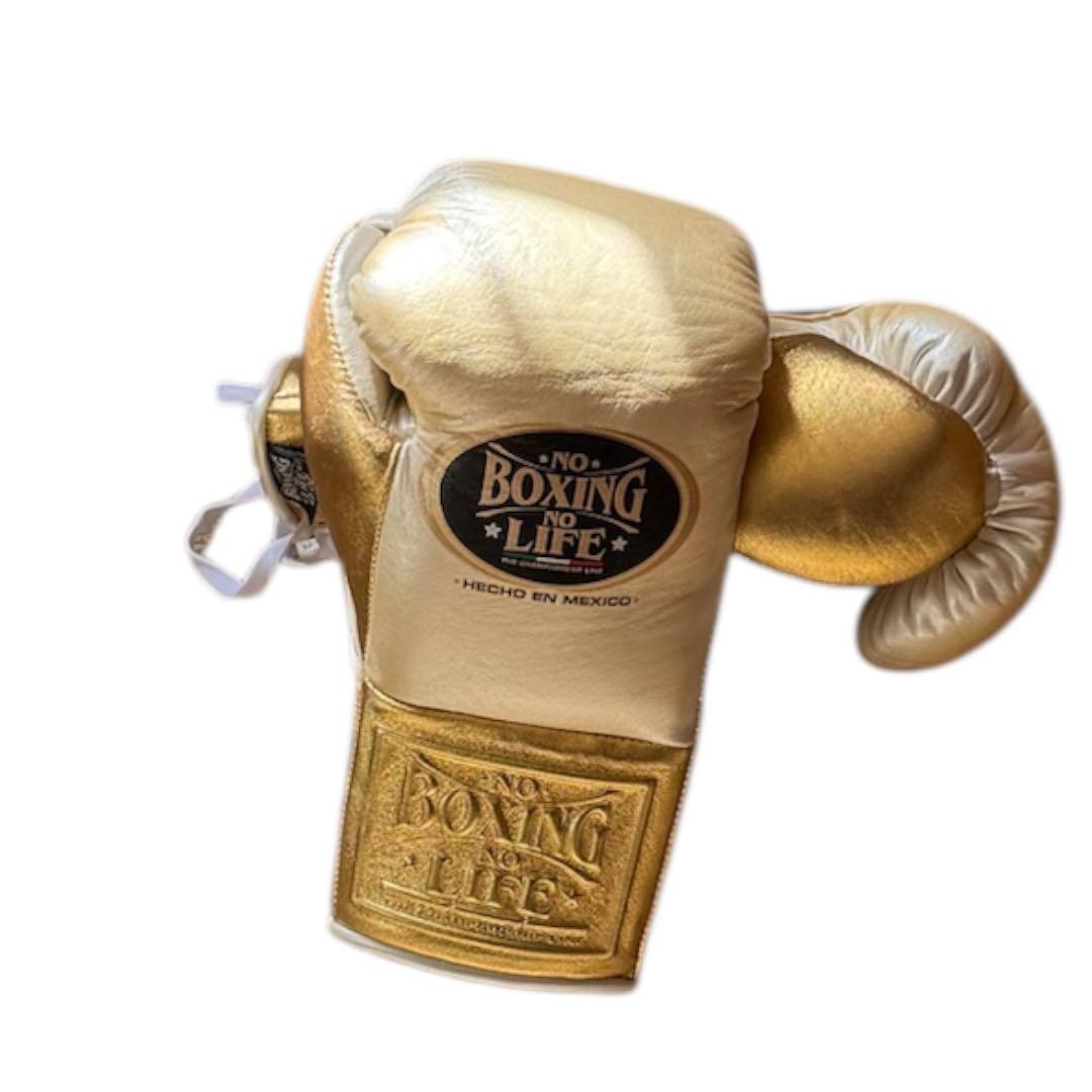 NO BOXING NO LIFE ボクシンググローブ ゴールド
