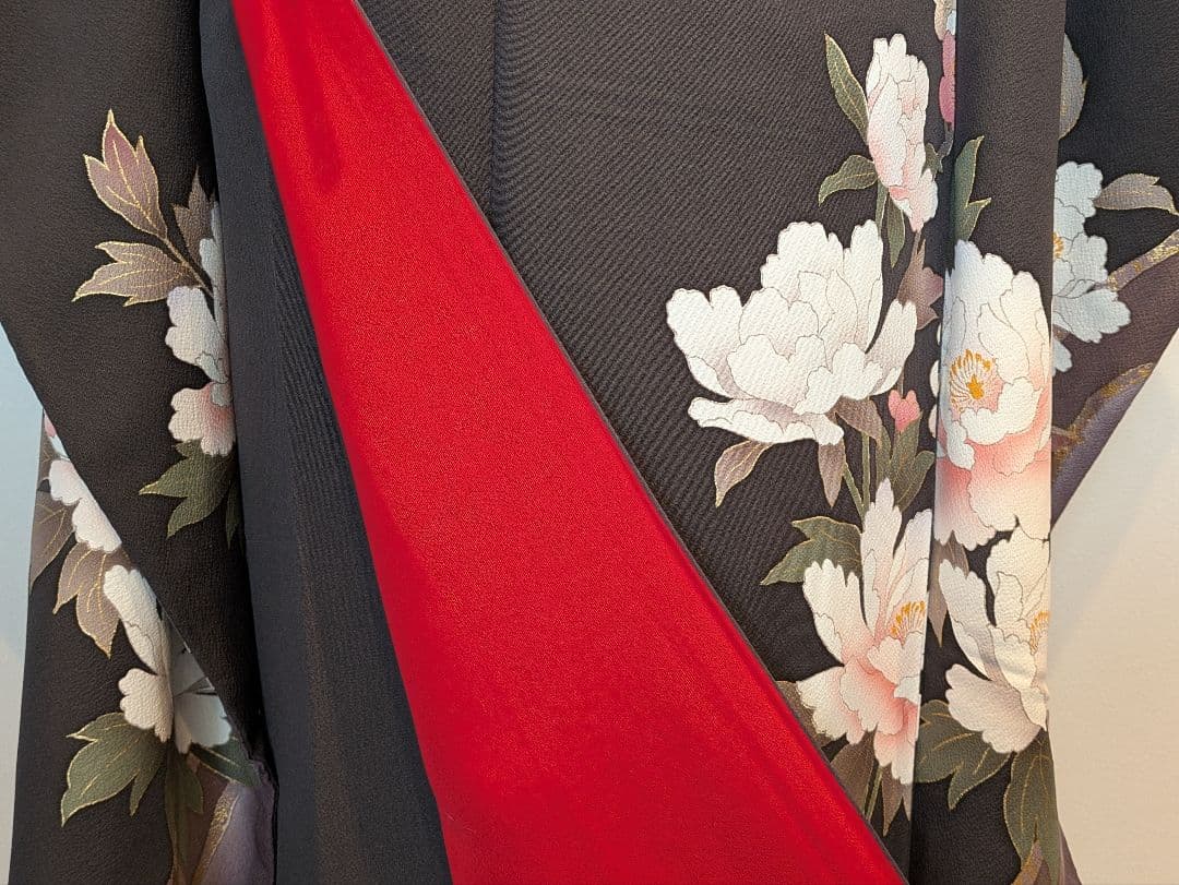 振袖フルセット 身丈152裄63.5 チャコールグレー 黒 金彩 成人式 逸品