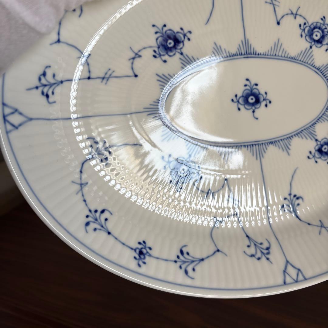 ロイヤルコペンハーゲン ブルーフルーテッド プレイン オーバルプレート 1枚