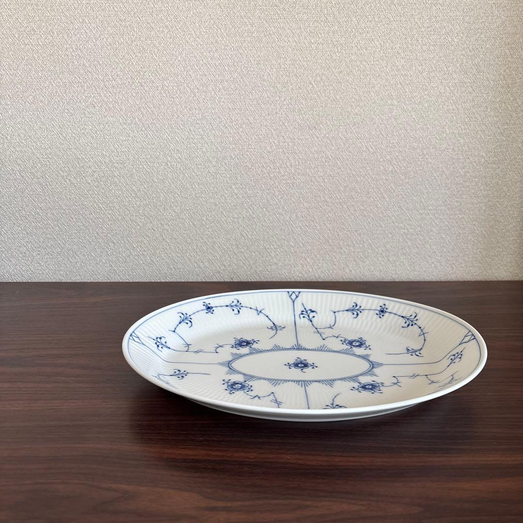ロイヤルコペンハーゲン ブルーフルーテッド プレイン オーバルプレート 1枚