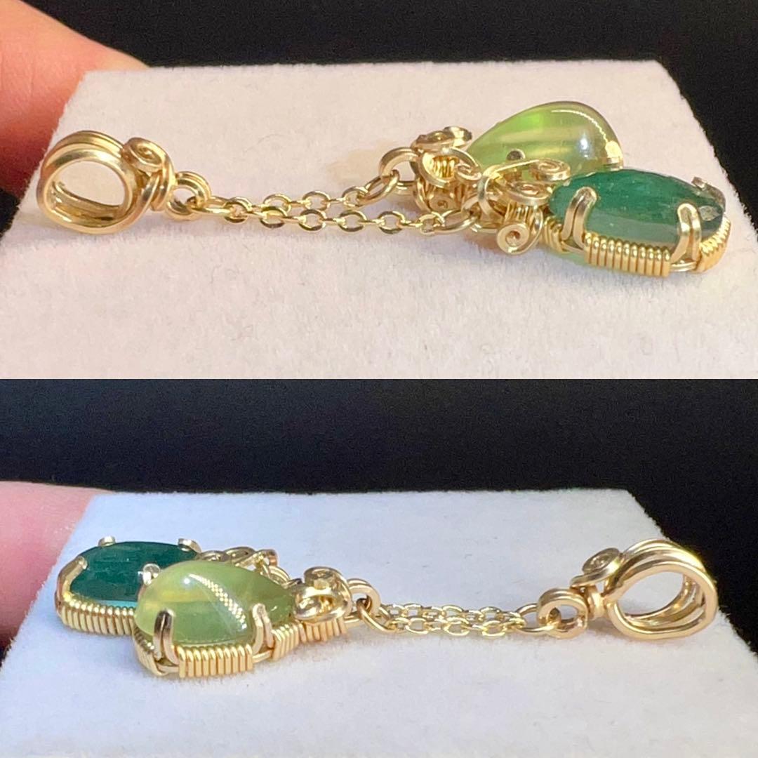 【for おうがっちょ様】グランデデ＆プレナイト・サファイア＆グリーントルマリン