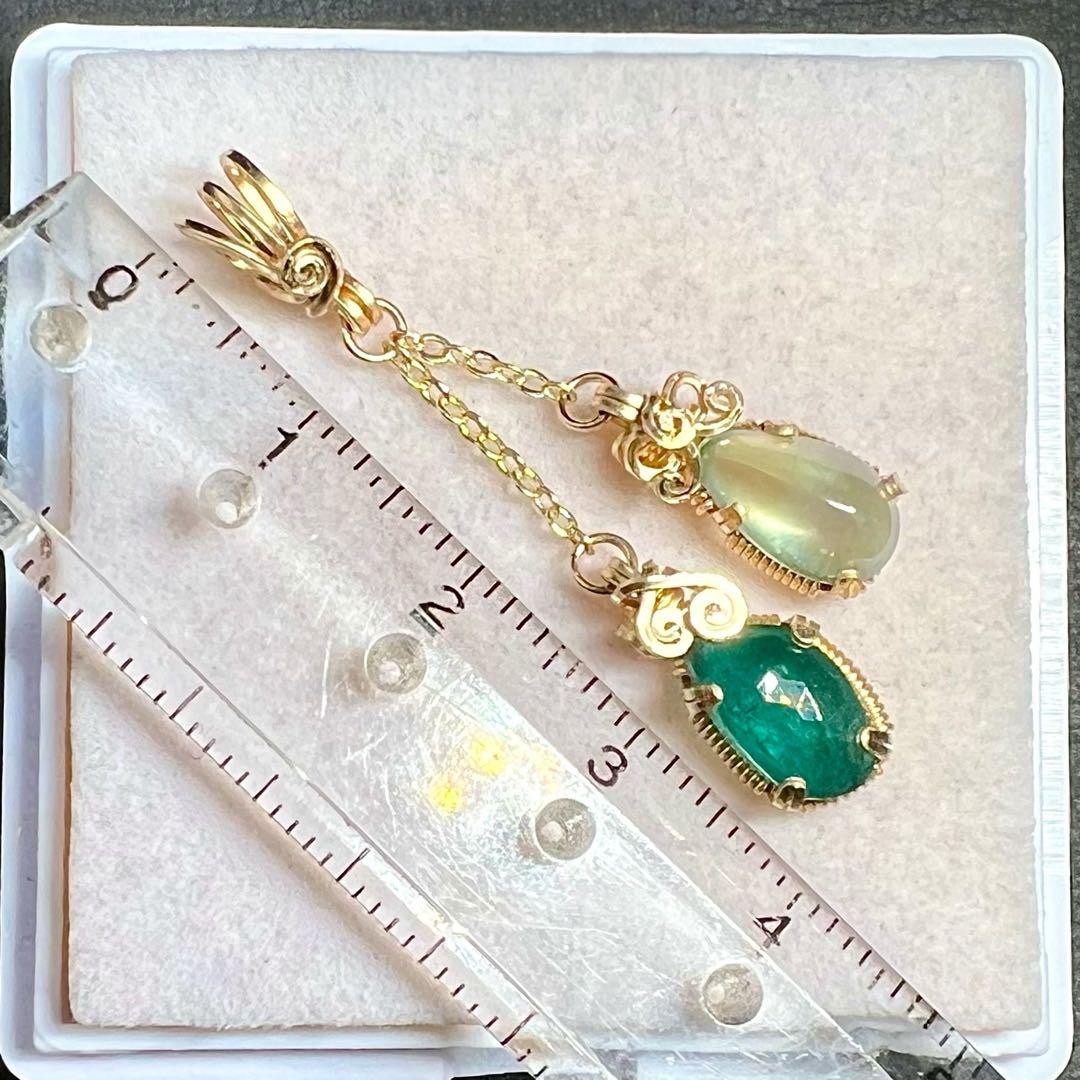 【for おうがっちょ様】グランデデ＆プレナイト・サファイア＆グリーントルマリン