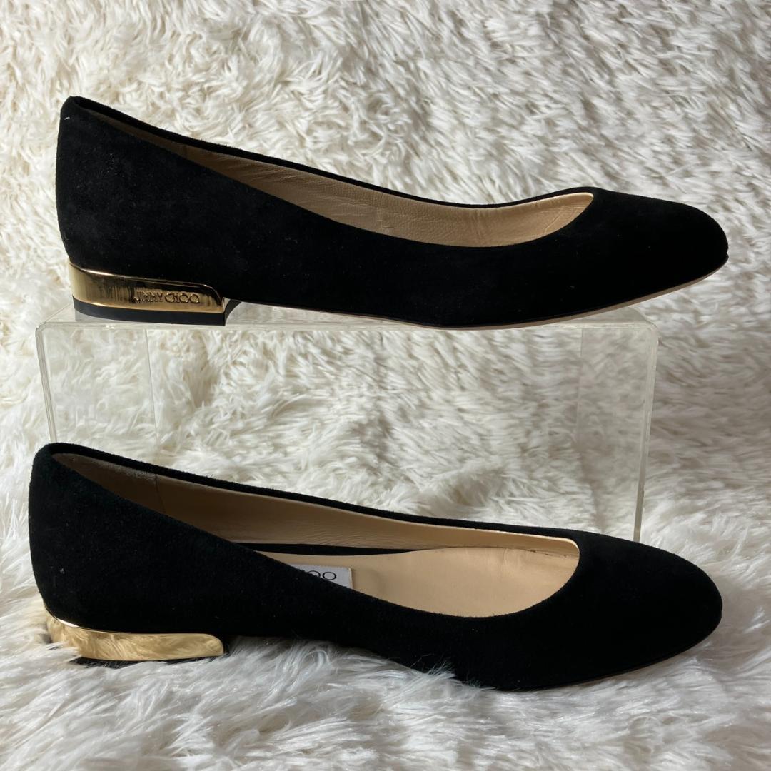 美品 ジミーチュウ ジェシー スエード メタルヒール パンプス 約23cm 36