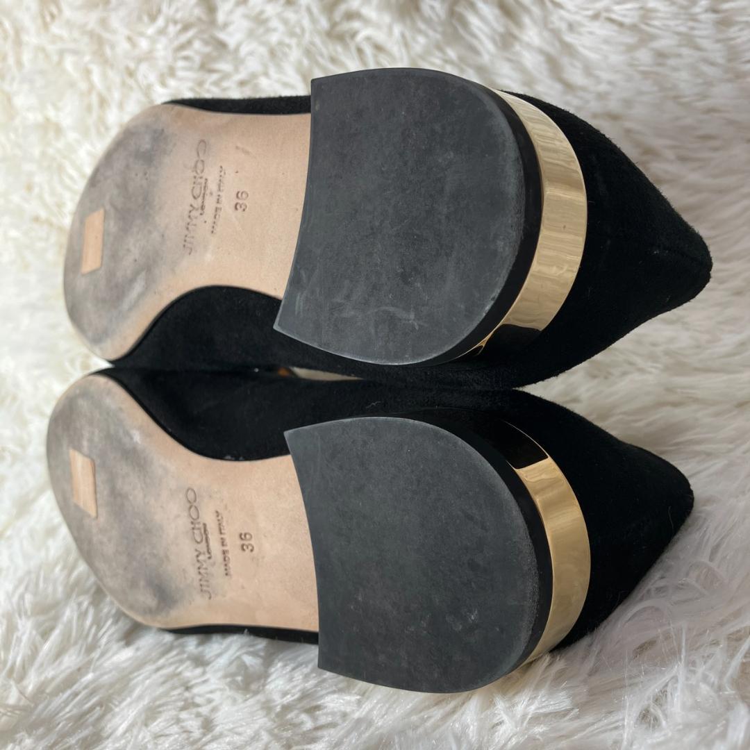 美品 ジミーチュウ ジェシー スエード メタルヒール パンプス 約23cm 36