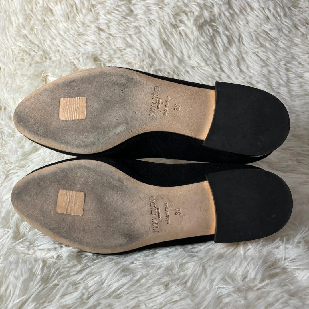 美品 ジミーチュウ ジェシー スエード メタルヒール パンプス 約23cm 36