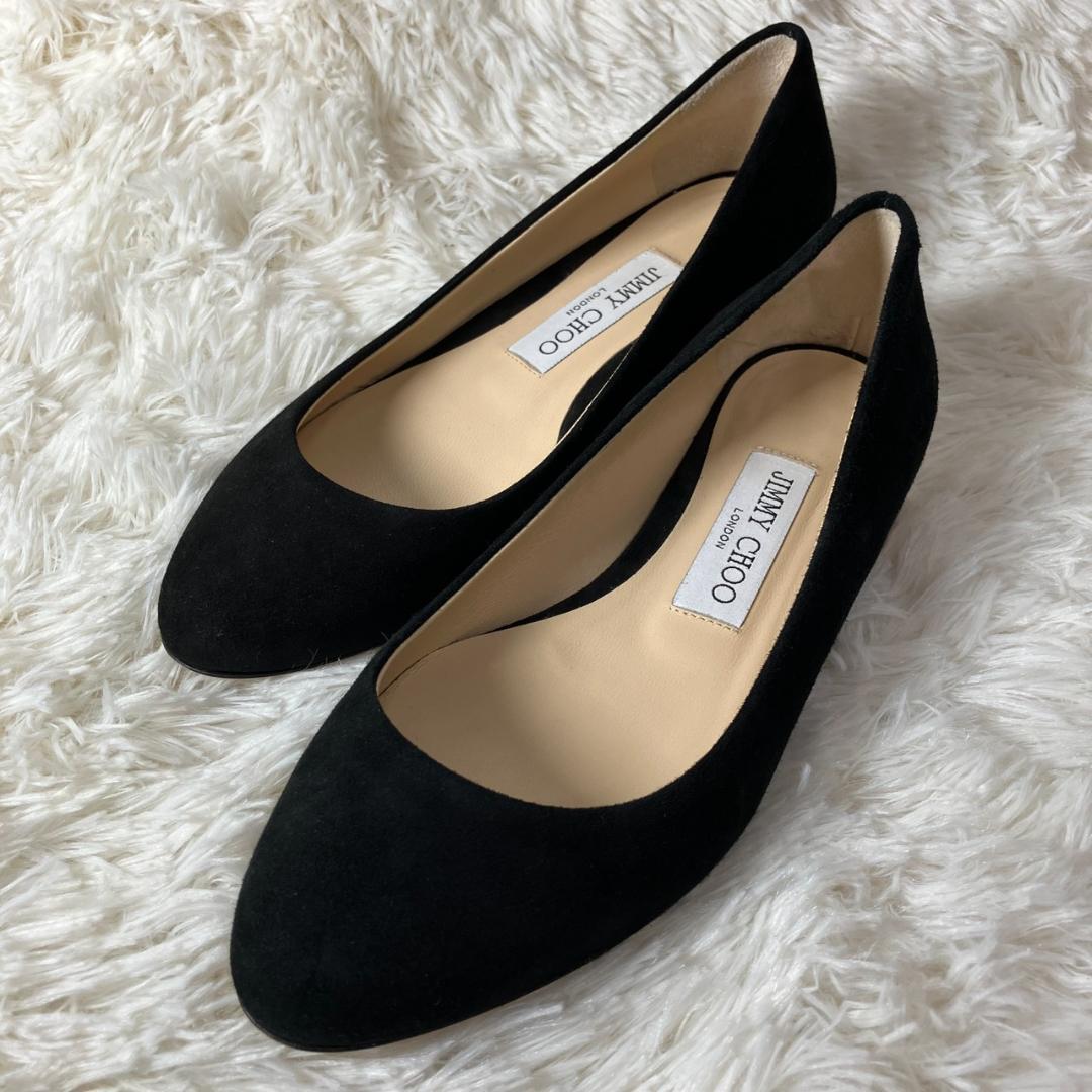 美品 ジミーチュウ ジェシー スエード メタルヒール パンプス 約23cm 36