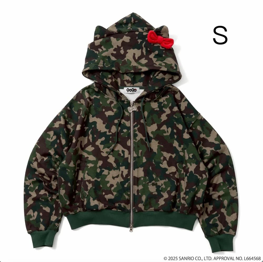 9090 girl × HELLO KITTY Eared Zip Hoodie