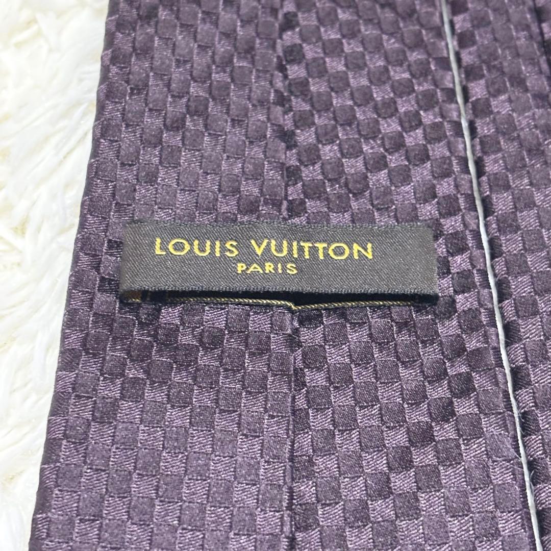 【美品】LOUIS VUITTON ネクタイ　ダミエ　LV
