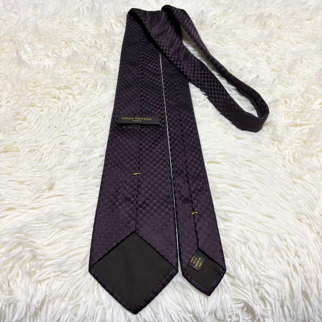 【美品】LOUIS VUITTON ネクタイ　ダミエ　LV