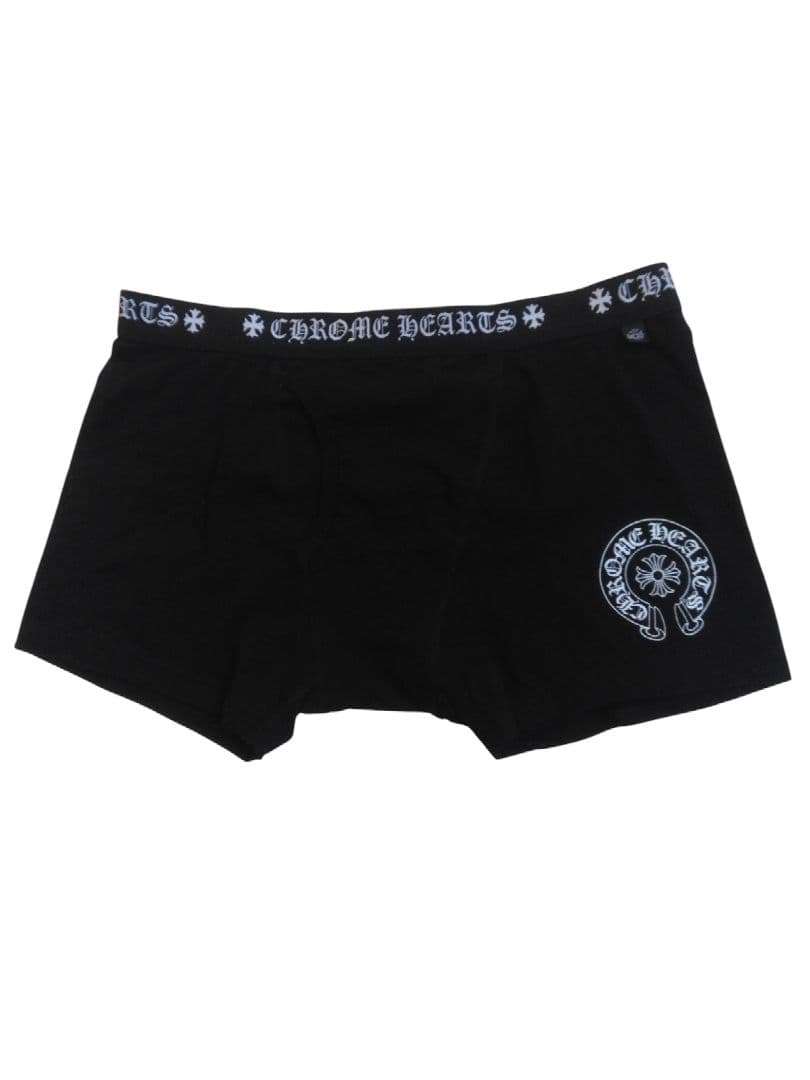 新品同様・未使用品 CHROME HEARTS ブラックショートボクサーパンツ