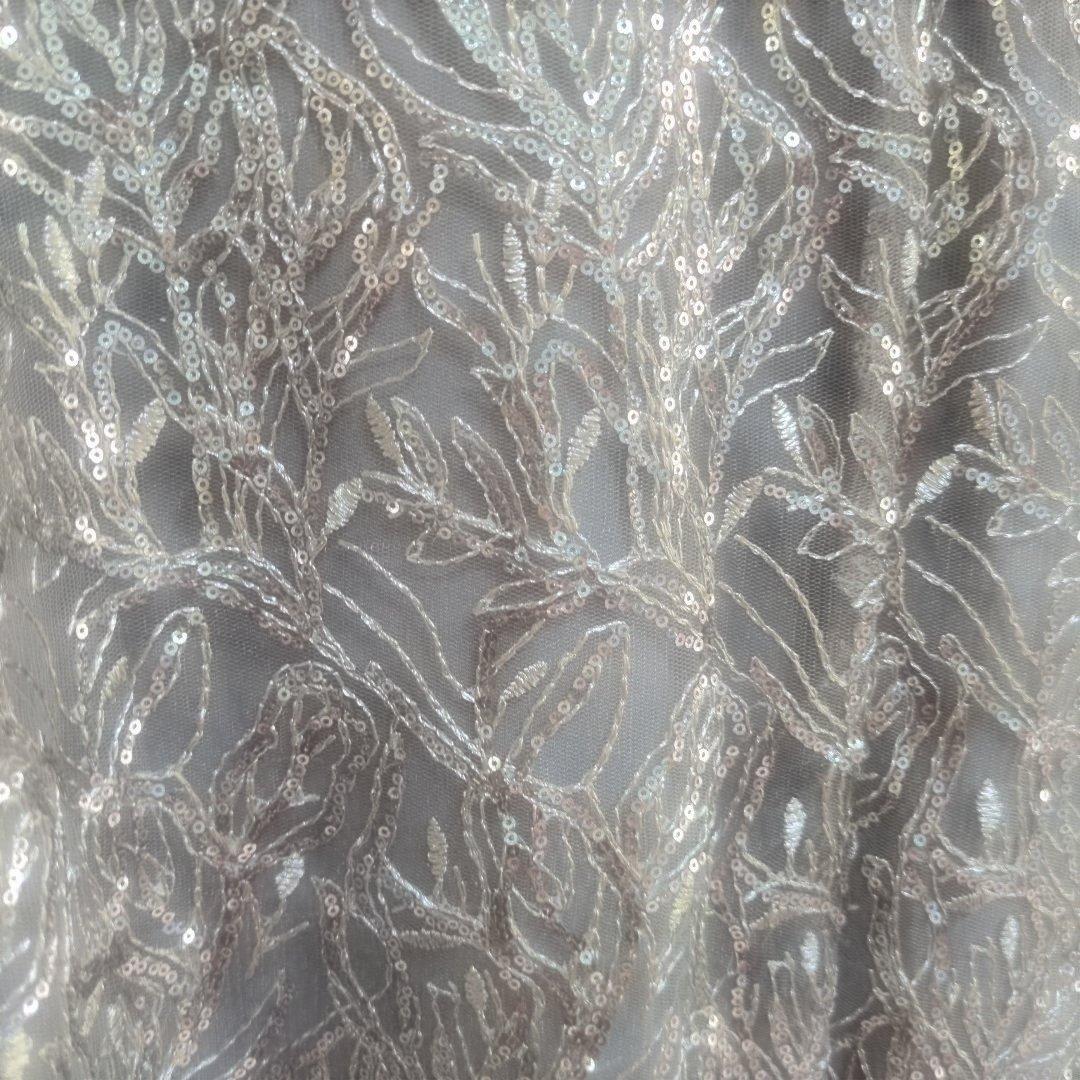 レジャ Leja チュールフラワースパンコールワンピースドレス　S　結婚式　二次