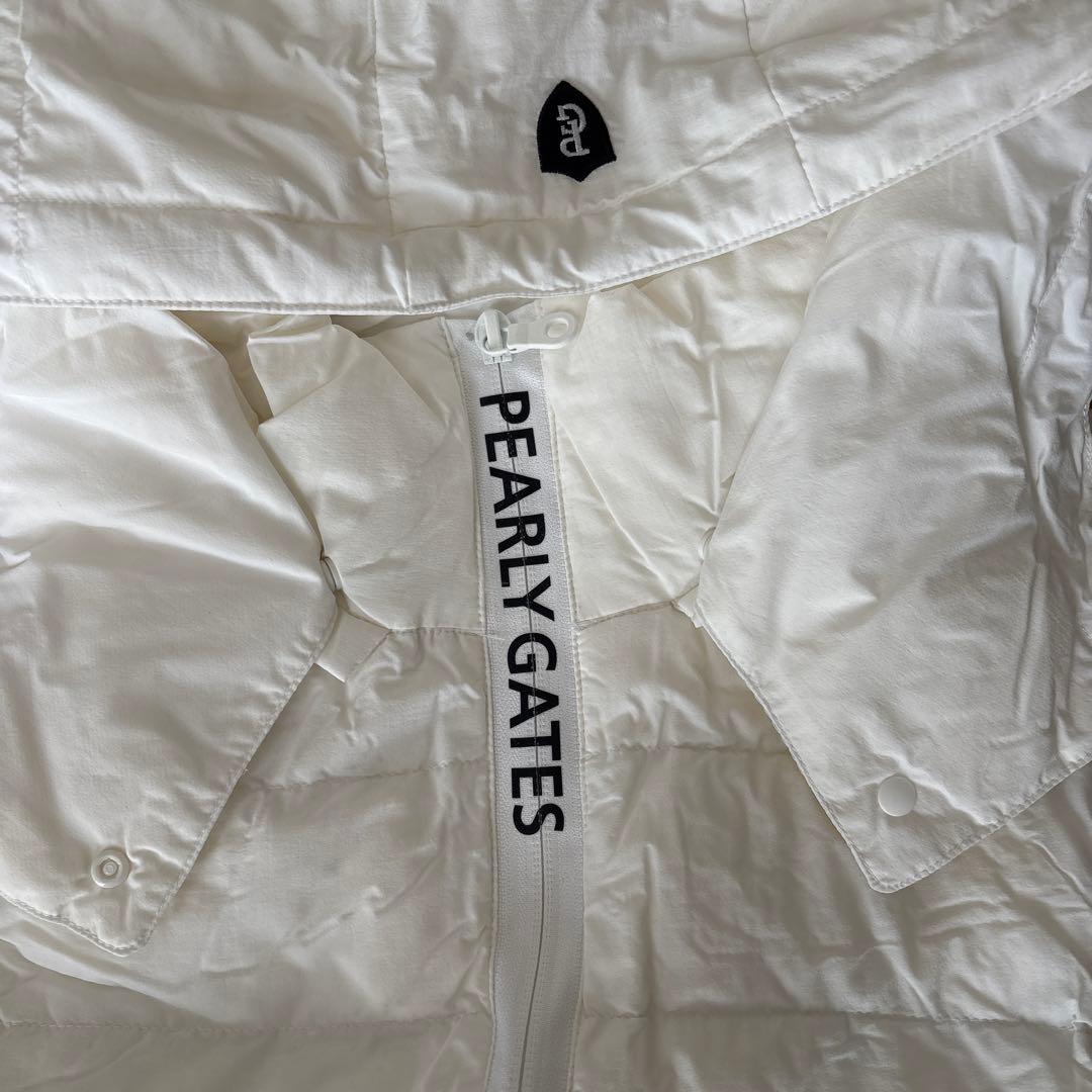 PEARLY GATES フード付きダウンベスト ホワイト
