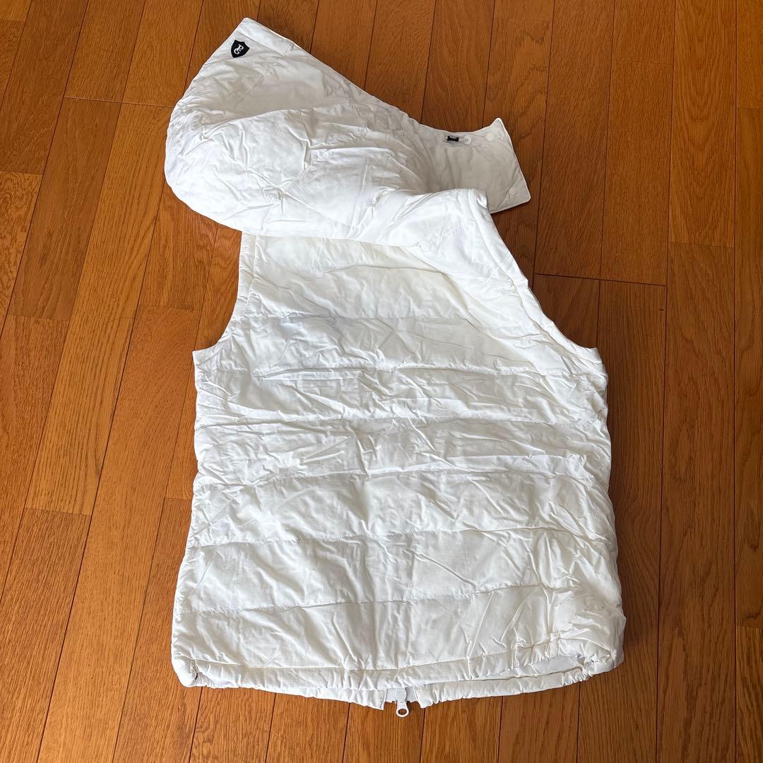 PEARLY GATES フード付きダウンベスト ホワイト