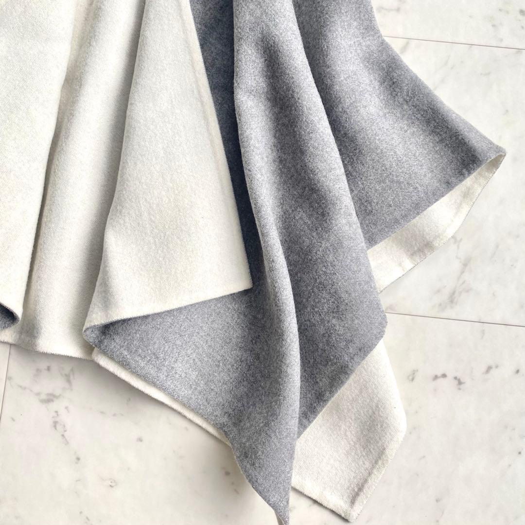 美品 マックスマーラ アルパカウール リバーシブル SERRA ポンチョ