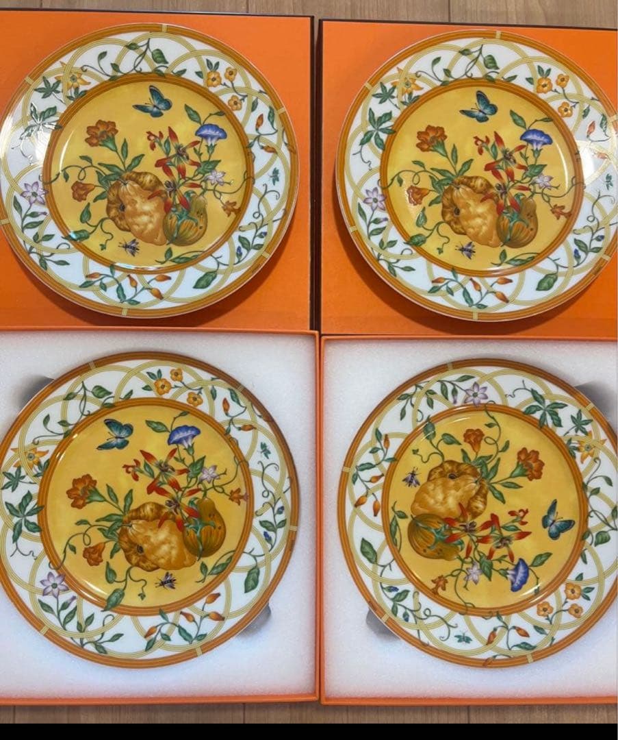 【早いもの勝ち】廃盤 稀少品❣️エルメス シエスタ プレート4枚set 新品未使用