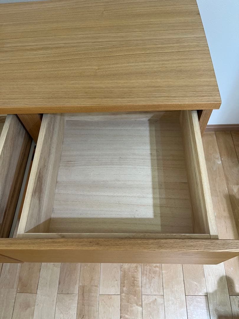 無印　引き出し　キャビネット　タモ材　廃盤