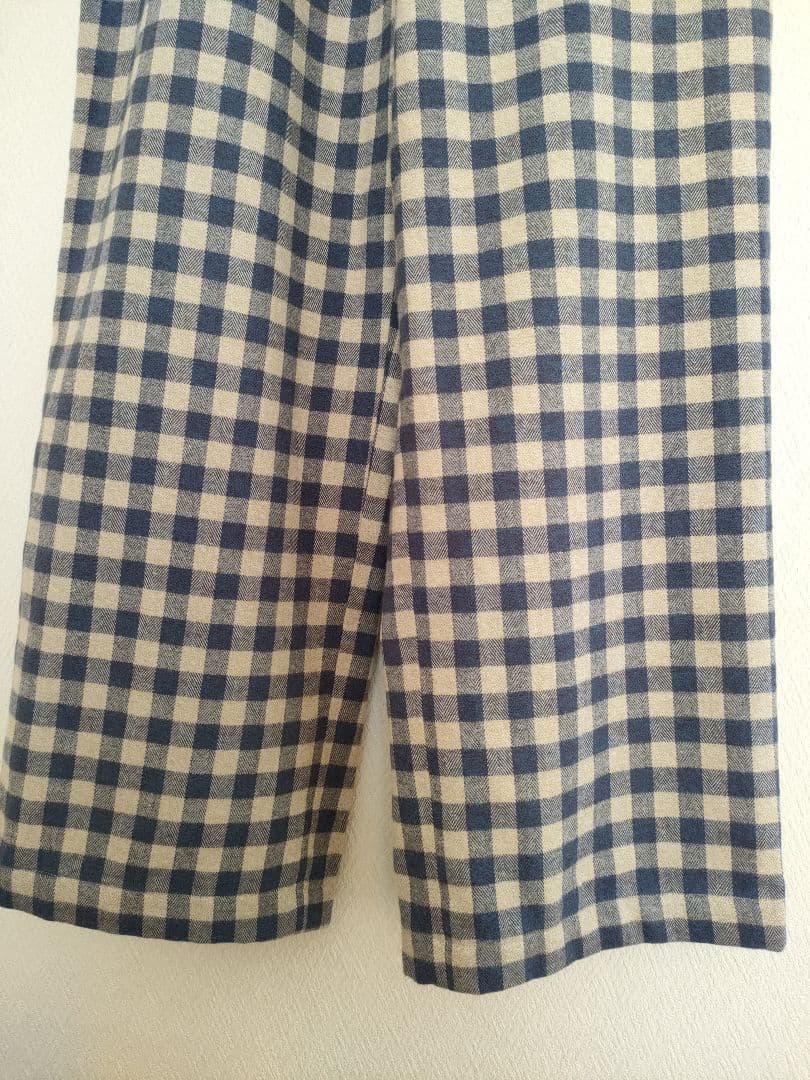 極美品 エディットフォールル とにかく楽ちんネルチェックパンツ