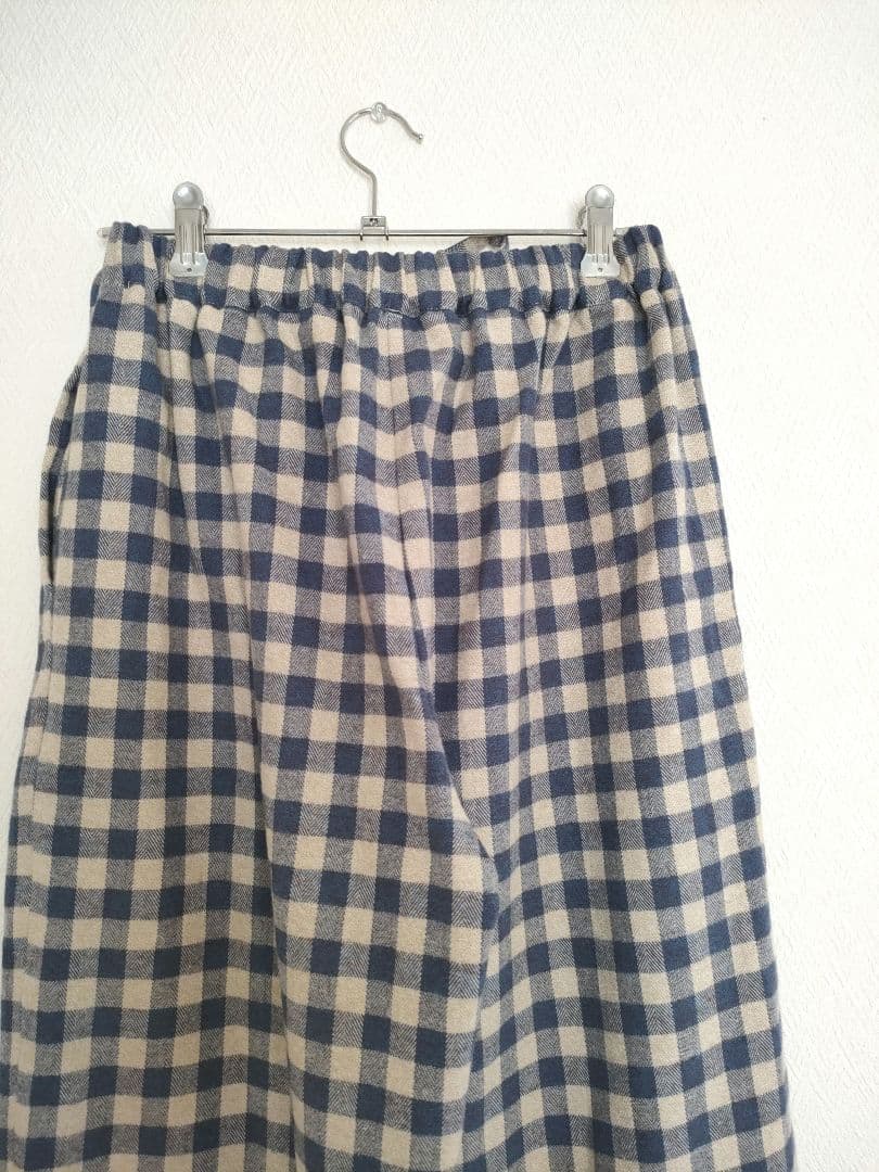 極美品 エディットフォールル とにかく楽ちんネルチェックパンツ
