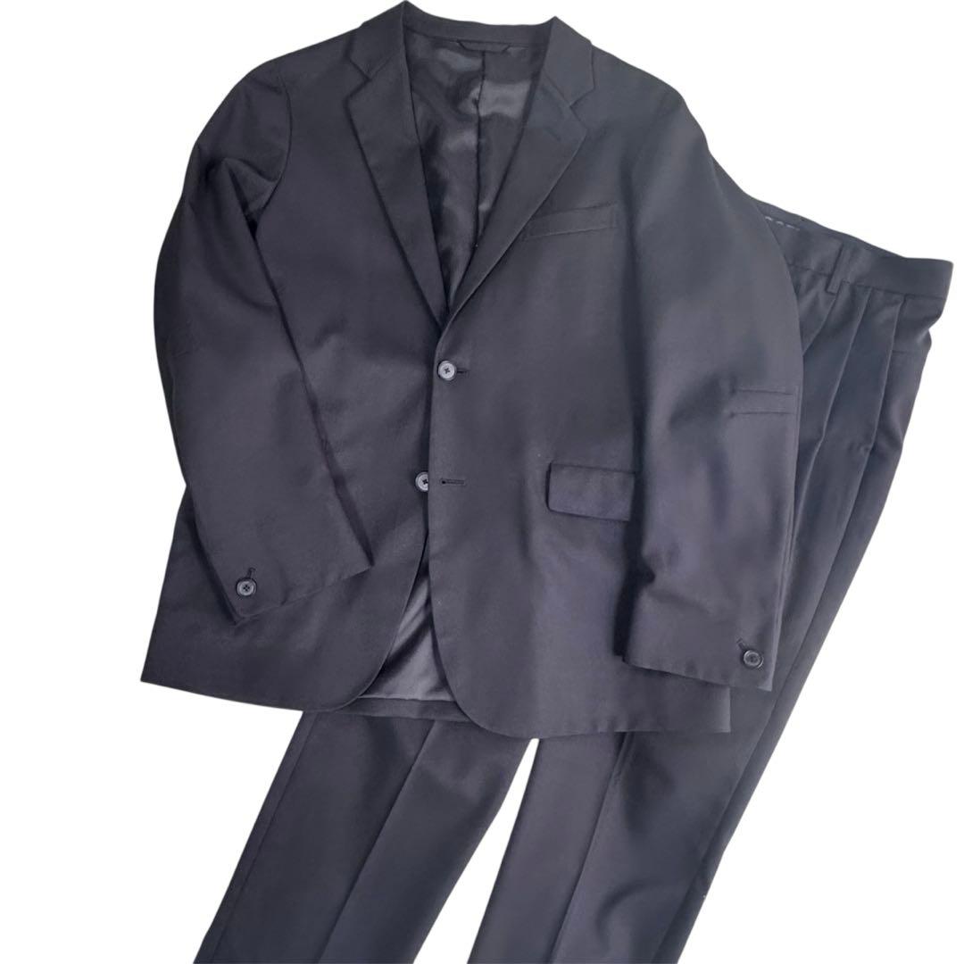 超美品　デサント　ブラック　2B シングル カジュアルセットアップ　メンズ　XL