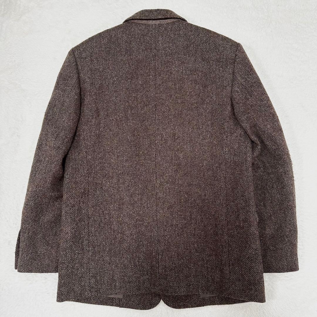 極美品✨パパス ハリスツイード テーラードジャケット ブラウン ツイード生地